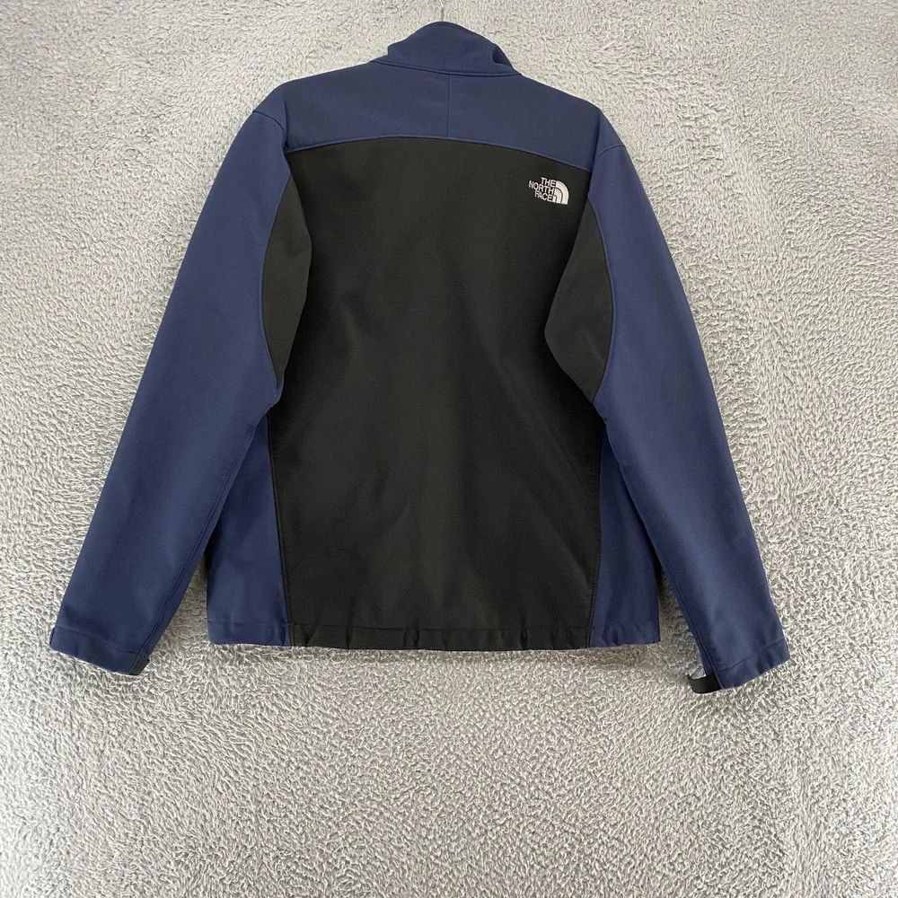 The North Face Softshell Jacket Mens Medium Apex Bionic Full Zip Black‎ Blue